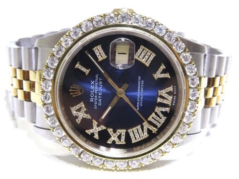 Rolex DateJust 36mm Blue Dial Diamond Bezel Mens Watch - Milon - Luxury ...