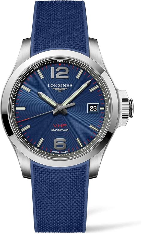 Longines Conquest VHP Blue Dial Men's Watch L37164969: Amazon.co.uk ...