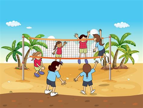 voleibol de playa 361257 Vector en Vecteezy