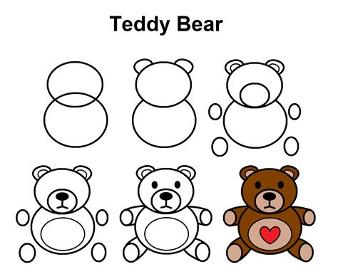 Teddy Bear Drawing Tutorial ~ How To Draw A Teddy Bear | Bodenswasuee