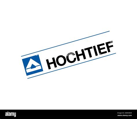 Hochtief, rotated logo, white background Stock Photo - Alamy