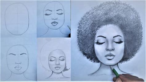 How to Draw a black Girl Step by Step in 2021 | Drawings of black girls ...