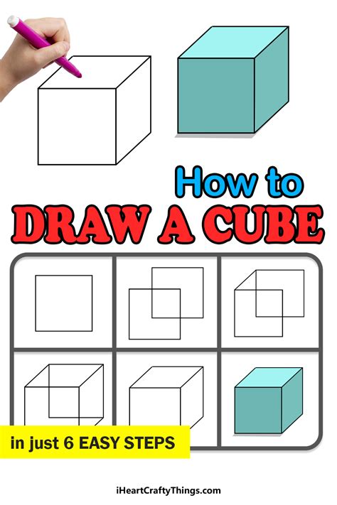 Cube Drawing - How To Draw A Cube Step By Step