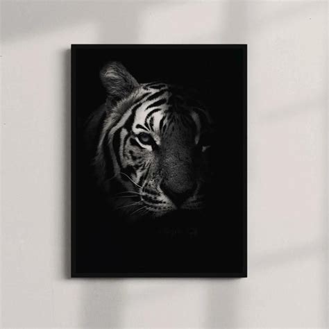 Black and White Fading Tiger | Tiger canvas, Tiger canvas painting ...