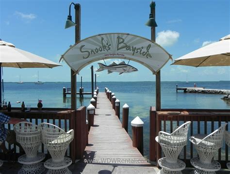 Snook's Bayside Restaurant and Tiki Bar, Key Largo, Florida. View of ...