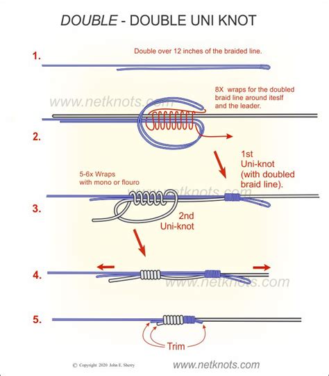 How to join braided line to mono or fluoro with the Double Double Uni Knot