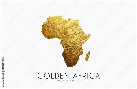 Africa. Golden Africa logo. Creative Africa logo design Stock Vector ...