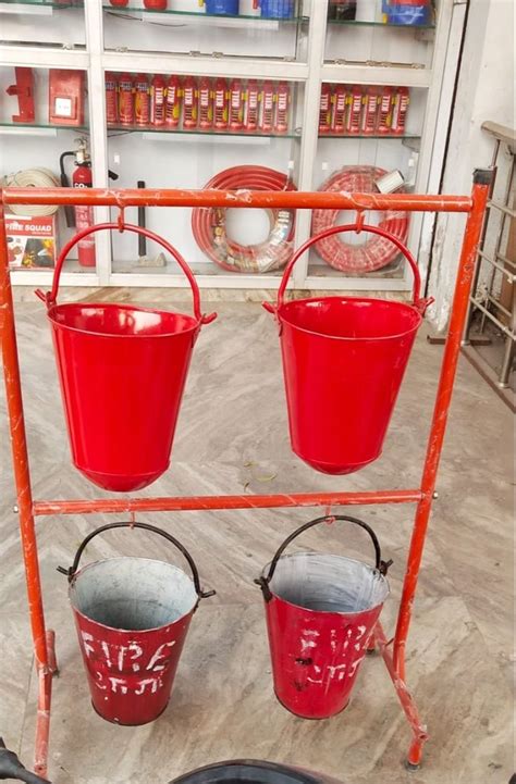 Fire Bucket Stand with 4 Buckets Including at Rs 2000/piece | Fire Sand ...