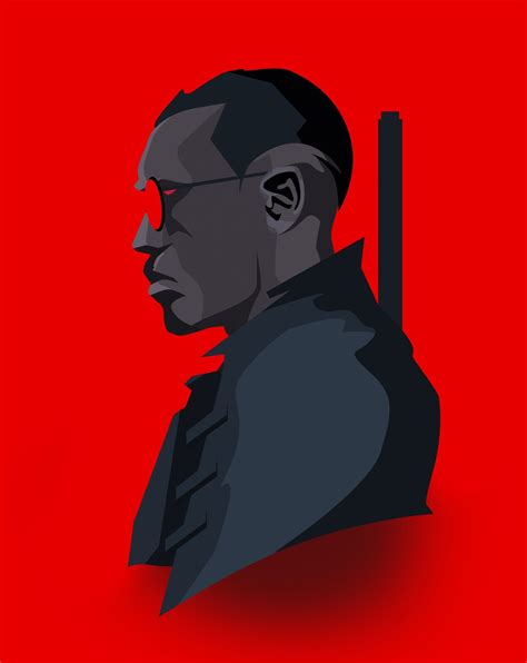 Mahershala Ali as Blade minimalist art by BossLogic : marvelstudios