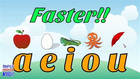 The Faster AEIOU Short Vowel Phonics Song for kids - Super English Kid