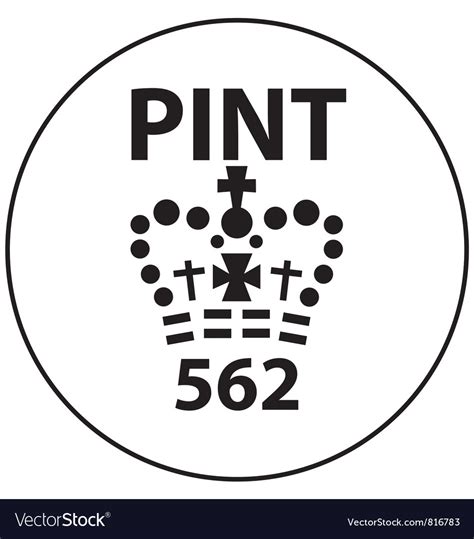 British pint symbol Royalty Free Vector Image - VectorStock