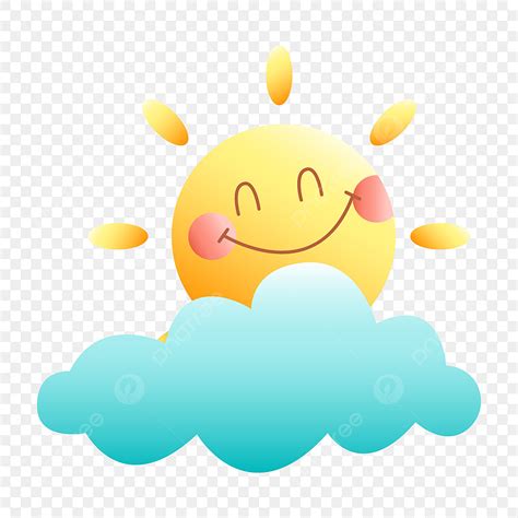 Sun And Clouds Clipart Transparent PNG Hd, Cartoon Cute Sun On The ...