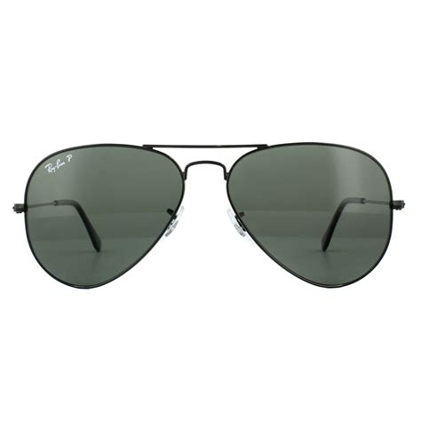 Ray-Ban Sunglasses Aviator 3025 002/58 Black Polarized