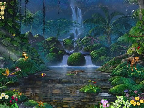 Fascinating Waterfalls Screensaver for Windows - Free Animated Screensaver