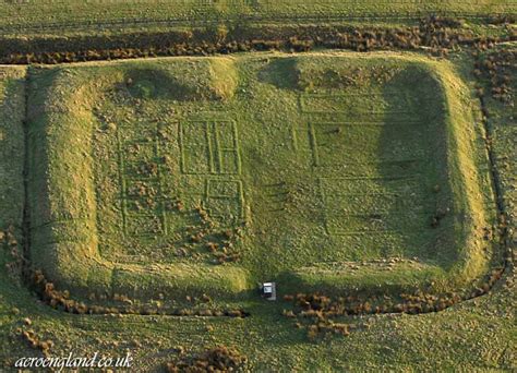 aerial photograph of Castleshaw Roman fort