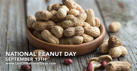 NATIONAL PEANUT DAY - List Of National Days