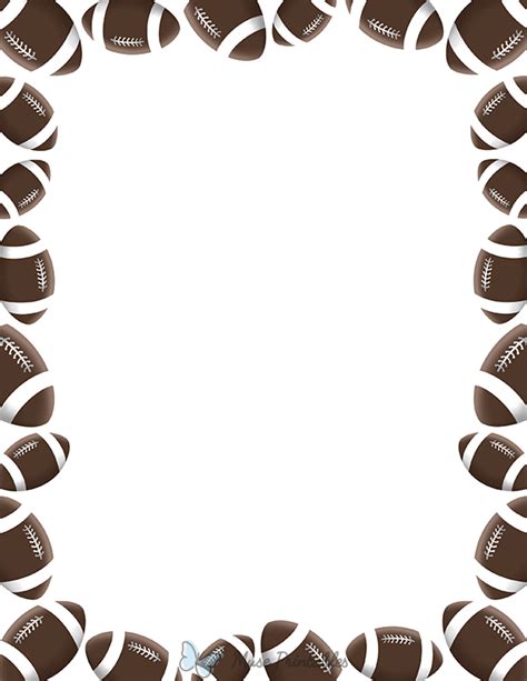 Printable Football Page Border