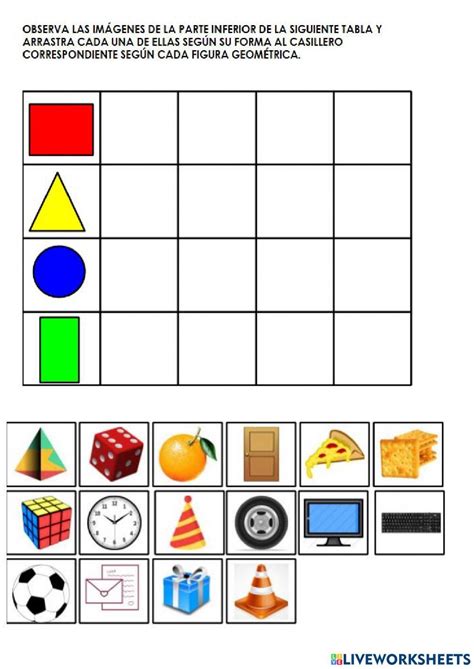 Actividad interactiva de Figuras geometricas para primer grado. Puedes ...