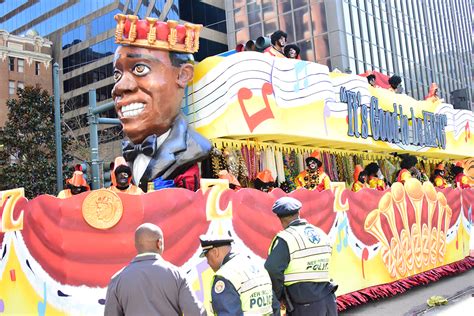 The Krewe of Zulu Parade at Mardi Gras 2018 in New Orleans