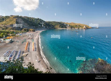 Italy Calabria Tyrrhenian Sea San Nicola Arcella coastline beach resort ...