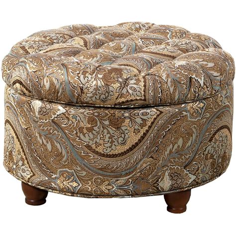 HomePop Large Tufted Round Storage Ottoman, Multiple Colors - Walmart ...