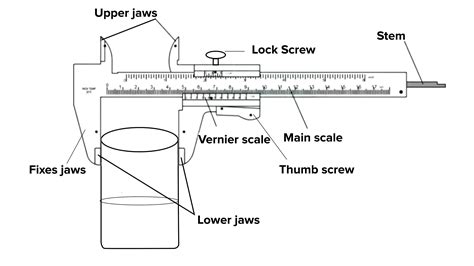 Draw Neat Labeled Diagrams Of A Vernier Caliper Showing The Position Of ...