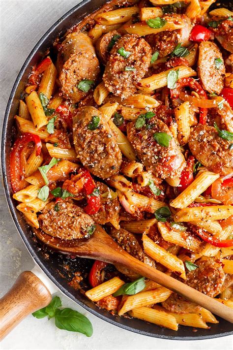 Sausage Pasta Skillet Recipe — Eatwell101