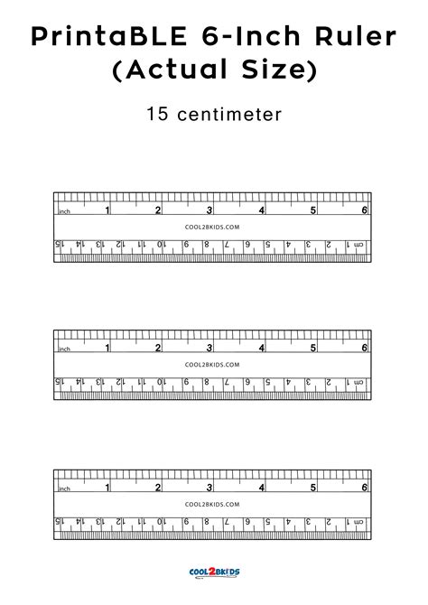 Ruler Template Inches