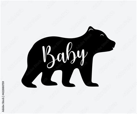 Baby Bear Printable Vector Illustration, Cute baby bear, Baby Bear ...