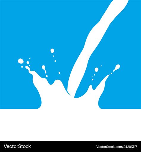 Milk splash with pour simple Royalty Free Vector Image