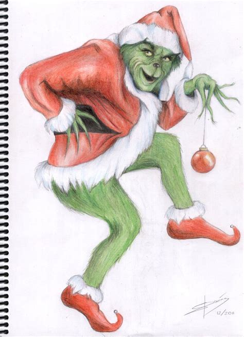 Grinch Drawing Picture - Drawing Skill | Grinch drawing, Christmas ...