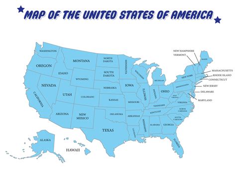 United States Map Template Blank