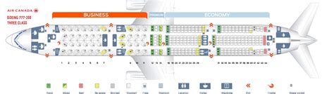 Seat Map and Seating Chart Boeing 777 200LR Air Canada | Boeing 777 ...