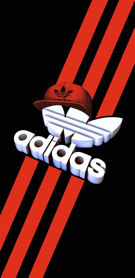 Adidas, brands, clean, hat, logos, red, stripes, HD phone wallpaper ...