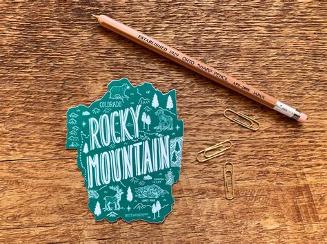 Rocky Mountain Sticker, Rocky Mountain National Park Sticker, Single ...