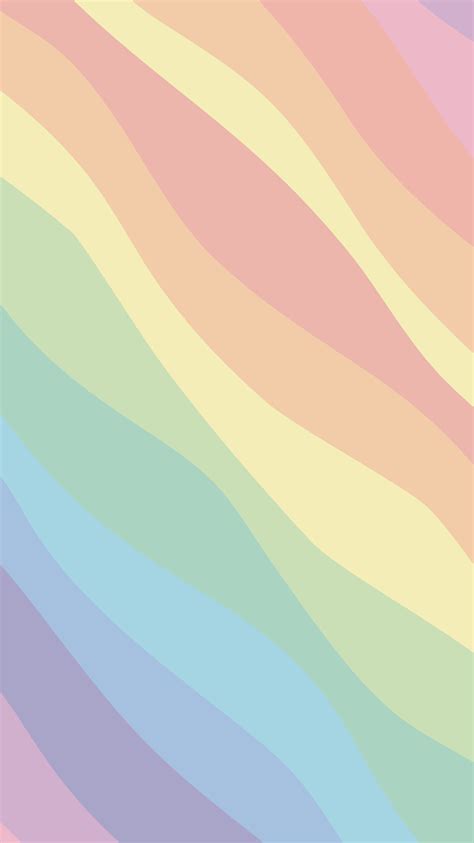 Phone Wallpaper. 'Rainbow Pastel wave' | Rainbow wallpaper iphone ...