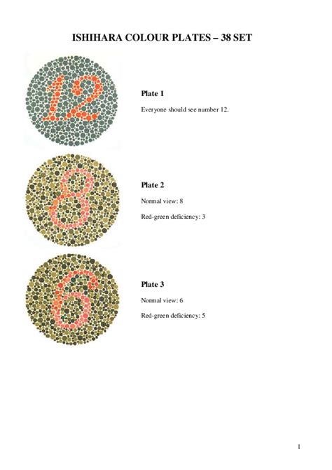 (PDF) ISHIHARA COLOUR PLATES – 38 SET Plate 1 Plate 2 | adma yudha ...