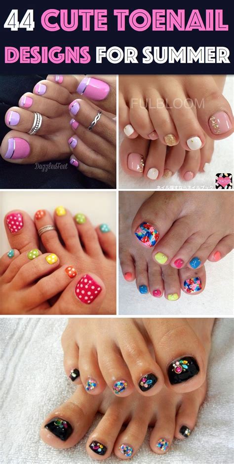 44 Easy and Cute Toenail Designs for Summer