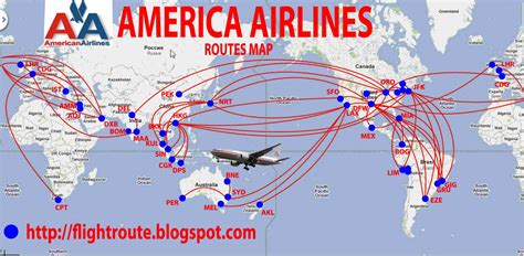 Airlines: American Airlines Routes Map