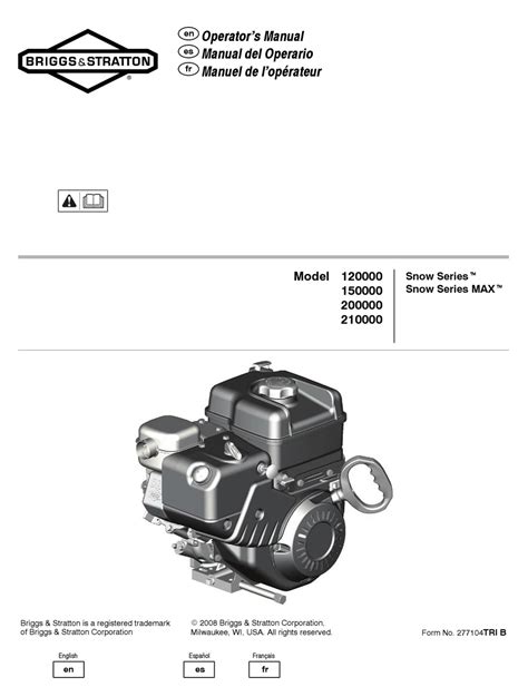 BRIGGS & STRATTON 150000 OPERATOR'S MANUAL Pdf Download | ManualsLib