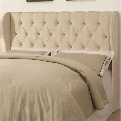 Murrieta Beige Upholstered Full/Queen Tufted Headboard from Coaster ...