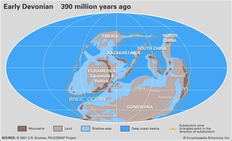 Devonian Period | Definition, Climate, Animals, Plants, Timeline, Map ...