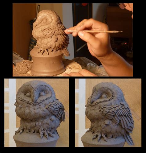 Pin by TedPlaying on Ted Playing work pottery owls | Sculpting clay ...