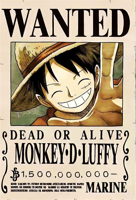 Monkey D Luffy Wanted Poster Wallpaper