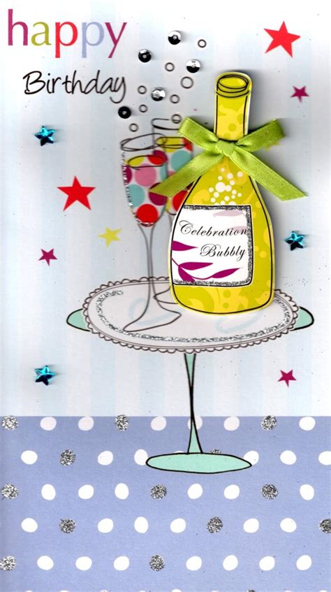 Bubbly Pretty Happy Birthday Greeting Card | Cards | Love Kates