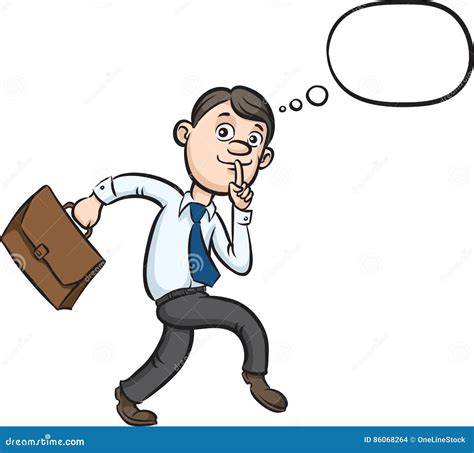 Cartoon Man Is Sneaking Vector Illustration | CartoonDealer.com #32880838