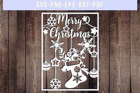 Bundle Of 9 Christmas Papercut Templates, Holiday SVG, PDF (294032 ...