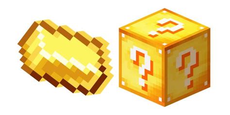 Minecraft Lucky Block and Gold Ingot cursor – Custom Cursor | Minecraft ...