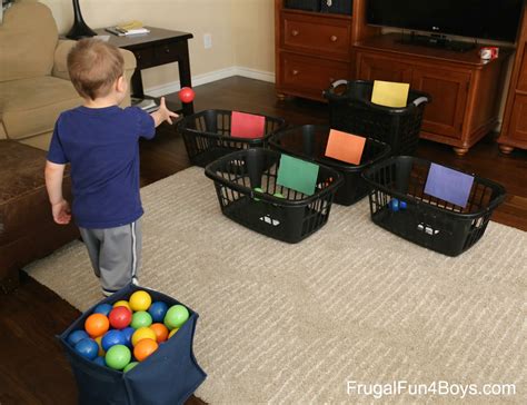 10 Ball Games for Kids - Ideas for Active Play Indoors! - Frugal Fun ...