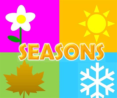 Seasons Flash Cards Printable